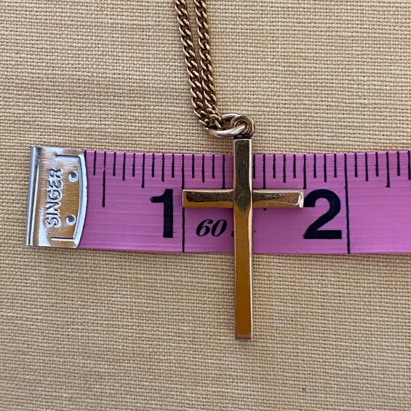 VTG I WEH I 14K Gold Filled Cross Necklace - Picture 4 of 16